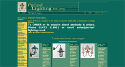 Desktop Screenshot of period-lighting.co.uk