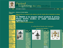 Tablet Screenshot of period-lighting.co.uk